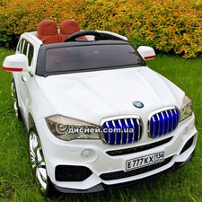 Детский электромобиль M 3102 (MP4) EBLR-1 BMW, кожаное сиденье, белый